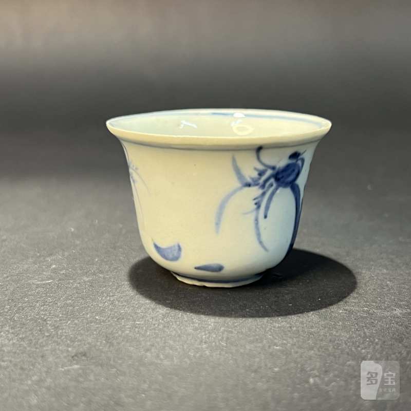 明 青花花鸟纹杯 - 图2
